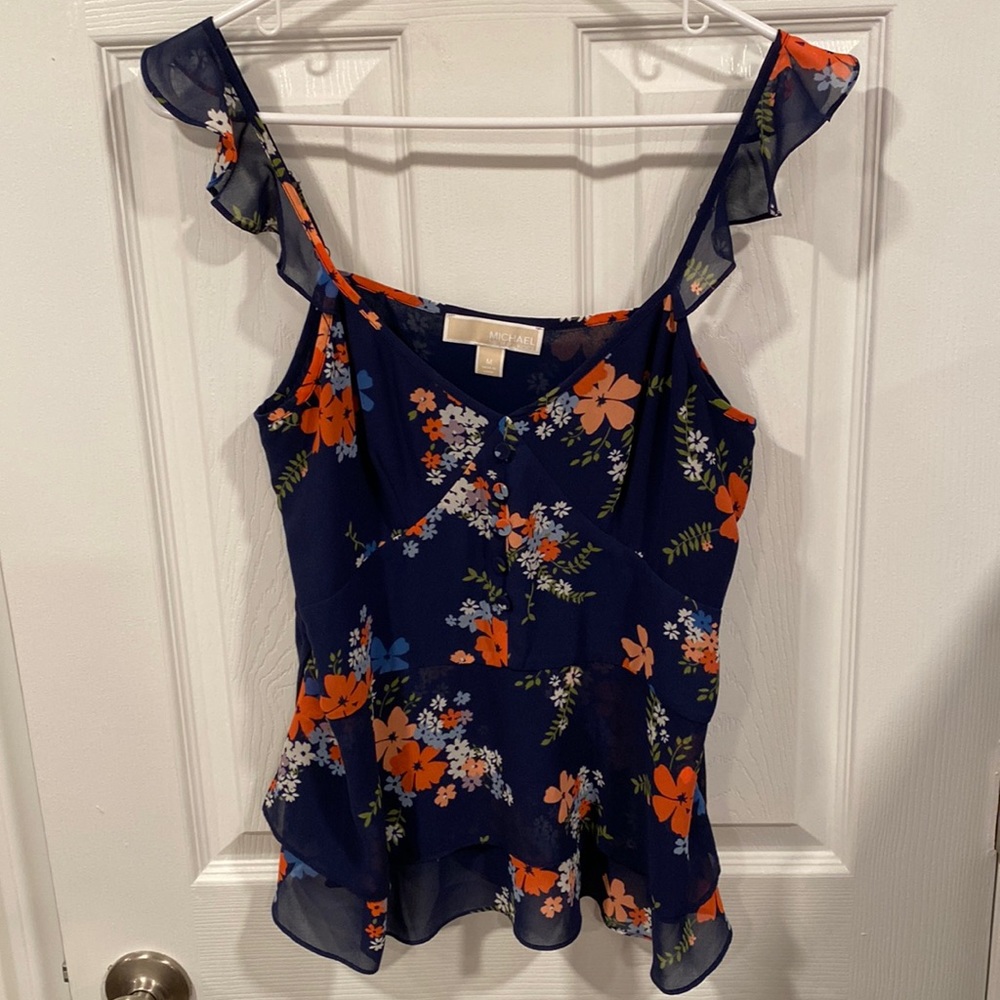 Michael Kors floral print tank top blouse
